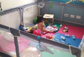 Corralito de seguridad grande para bebés y niños pequeños, 200 x 160 cm para interiores y exteriores