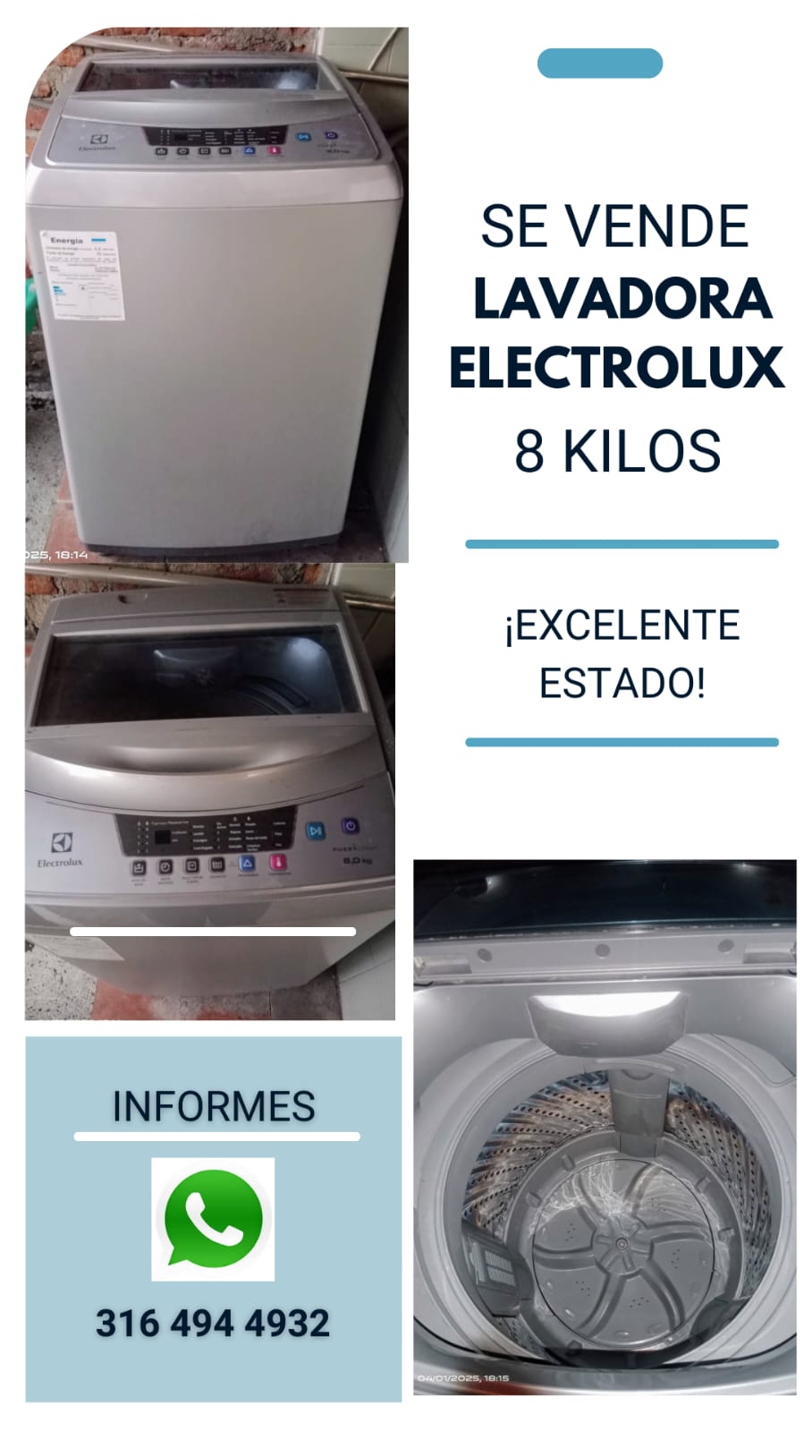 VENTA LAVADORA 8 KILOS