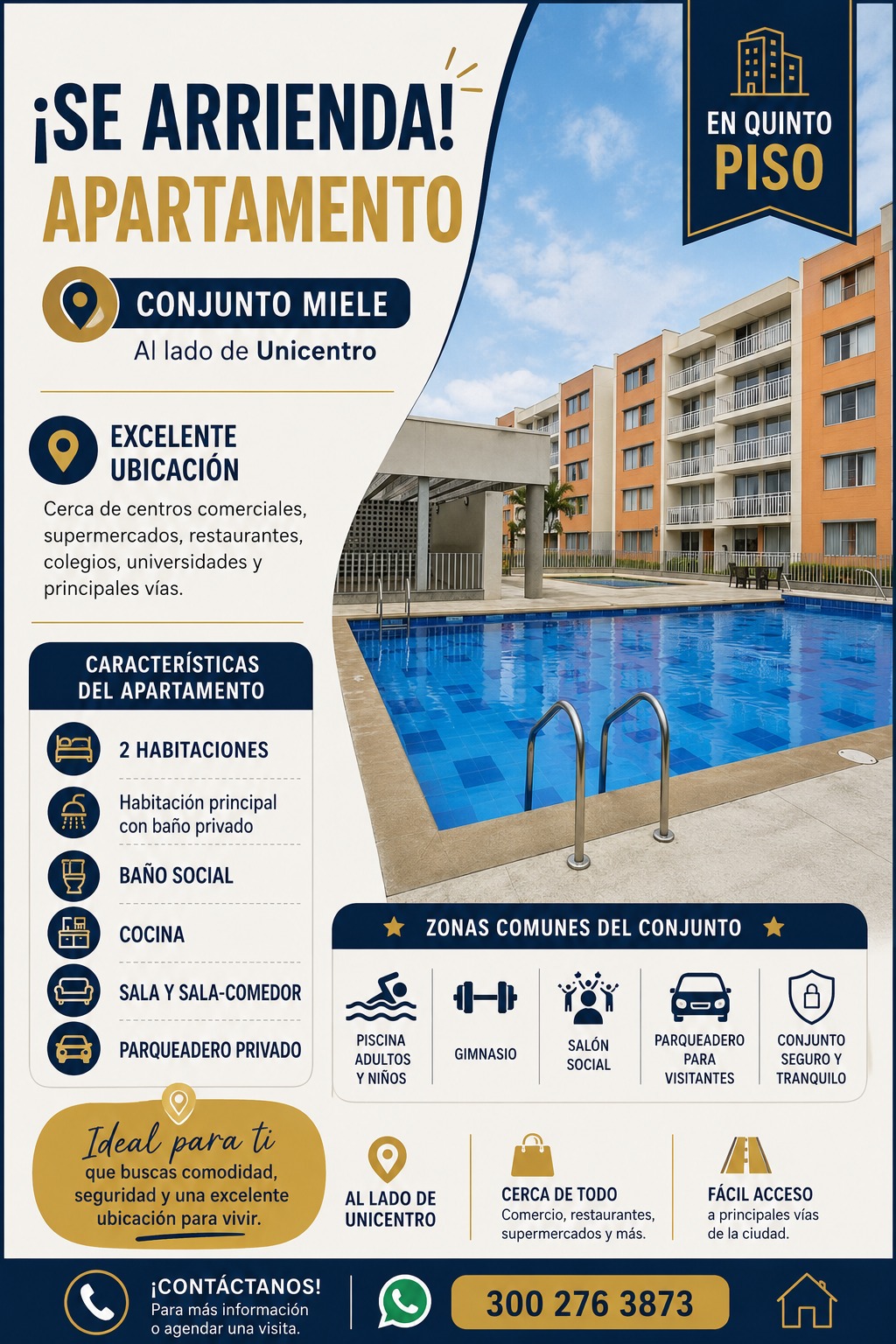 Alquiler de apartamento Conjunto Miele Palmira