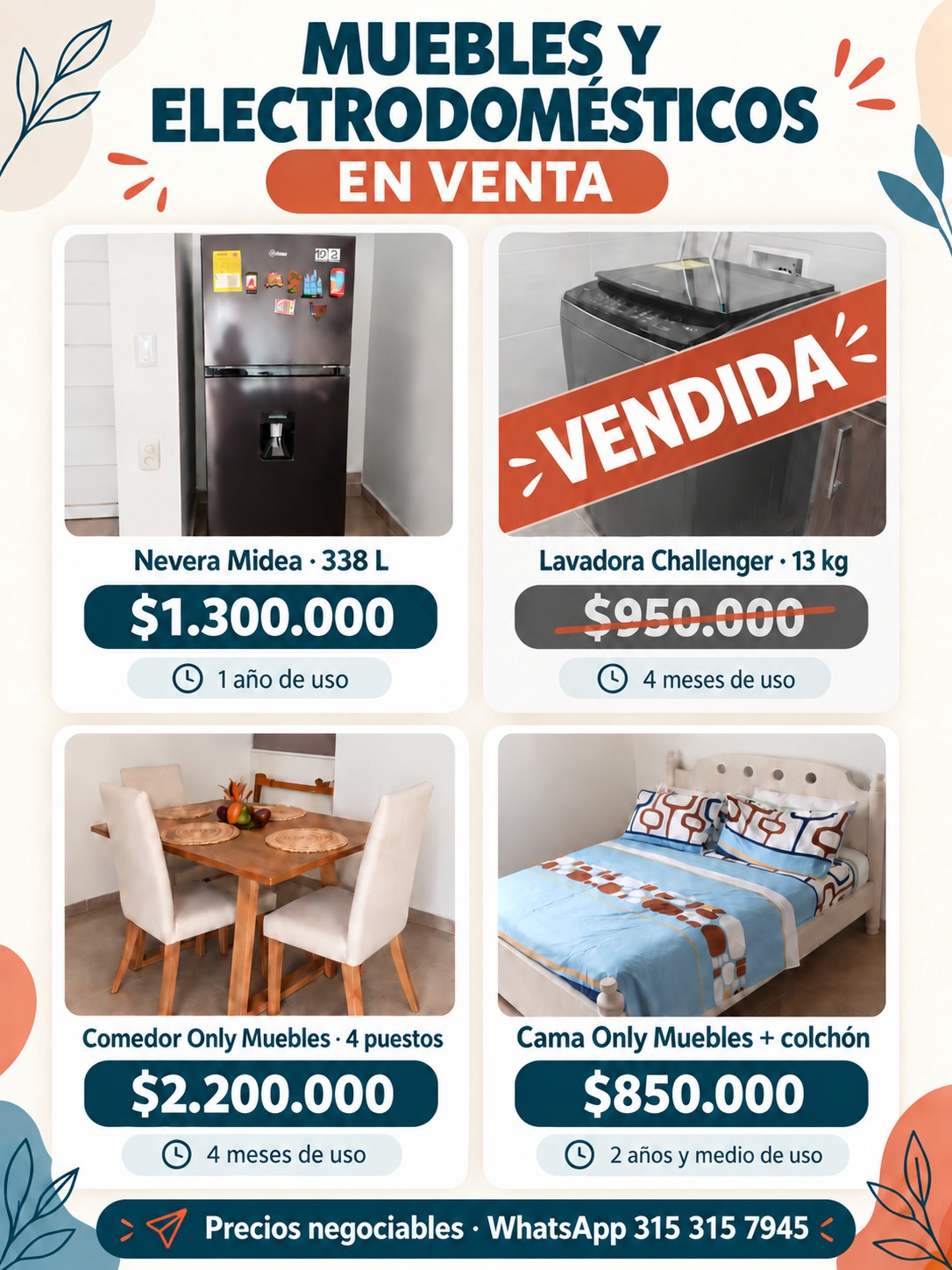 Muebles y electrodomesticos